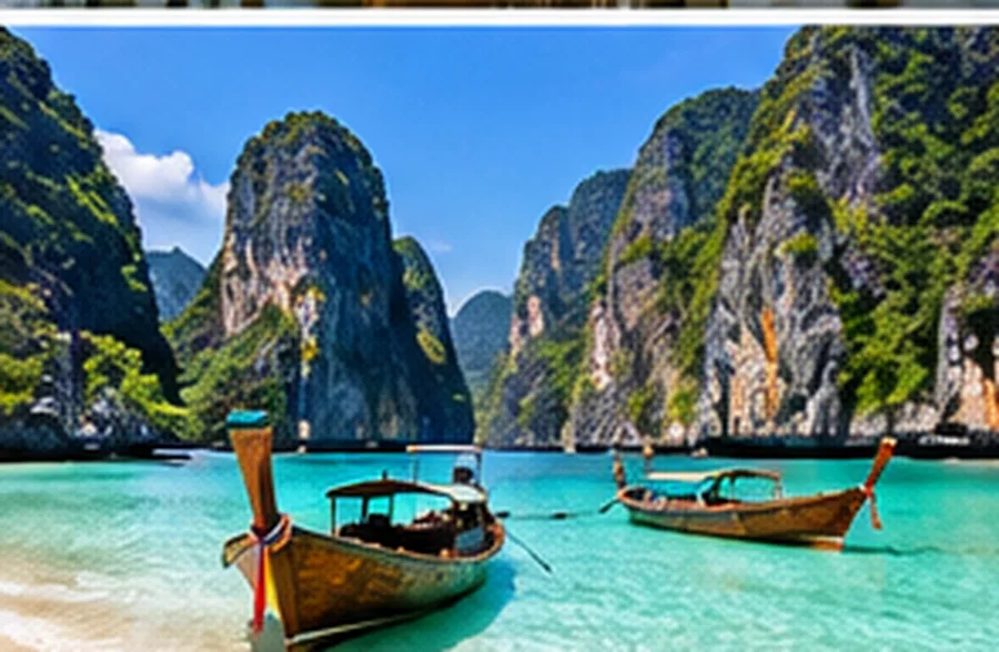 Barcas de cola larga en las islas Phi Phi